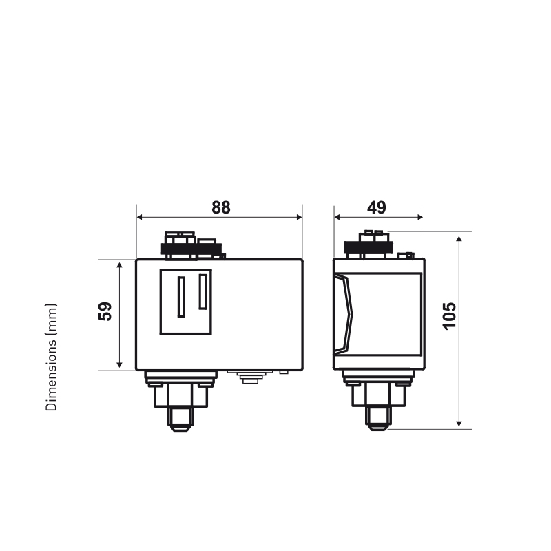 Fantini Cosmi B12DN Pressure Switch - VTC Solar