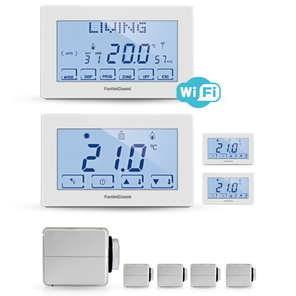 C804 Touchscreen daily/weekly programmable thermostat - FantiniCosmi