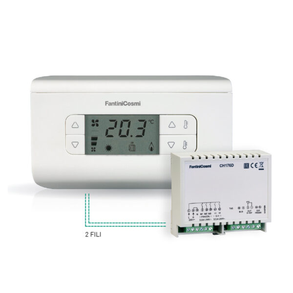 C32  Thermostat programmable journalier avec horloge mécanique à piles Blanc Fantini Cosmi